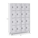 Ver imagem 2 de Armario Multiuso de Aço 16 Portas Guarda Volumes Cor:verde