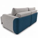 Ver imagem 6 de Sofá Cama Casal Retrátil e Reclinável 2 Lugares Bicolor Pérola / Azul 196cm