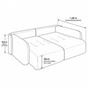 Ver imagem 5 de Sofá Cama Casal Retrátil e Reclinável 3 Lugares Bicolor Pérola / Azul 196cm