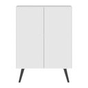 Ver imagem 6 de Sapateira 2 Portas Retrô Nina Multimóveis Branca/Preta