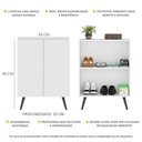 Ver imagem 3 de Sapateira 2 Portas Retrô Nina Multimóveis Branca/Preta