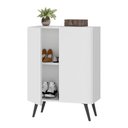 Ver imagem 2 de Sapateira 2 Portas Retrô Nina Multimóveis Branca/Preta