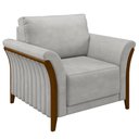 Ver imagem 6 de Conjunto Decorativo Poltrona e Sofá 222cm Market Veludo Cinza - Gran Belo
