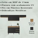 Ver imagem 3 de Cozinha Modulada 7 Portas 3 Gavetas 269cm Nature Preto Fosco PLLA
