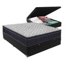 Ver imagem 1 de Cama + Box com Baú Viúva Colchão Ortobom D45 Firme Airtech Preto