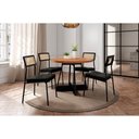 Ver imagem 1 de Mesa Sala Jantar Átria 100cm + 4 Cadeiras Lux Preto Carraro