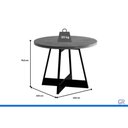 Ver imagem 3 de Mesa Sala Jantar Átria 100cm + 4 Cadeiras Lux Preto Carraro