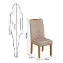 Ver imagem 3 de Kit 6 Cadeiras para Sala de Jantar Ayla Marrom/Freijó/Creme