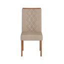 Ver imagem 4 de Kit 6 Cadeiras para Sala de Jantar Ayla Marrom/Freijó/Creme