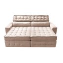 Ver imagem 5 de Sofá Retrátil e Reclinável 3,15m Cama inBox Big Puffer com SoftGel D40 Velupluma Bege