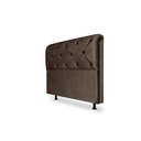 Ver imagem 1 de Cabeceira De Cama Box Daiana Casal 140cm X 118cm Suede Marrom Mz Decor