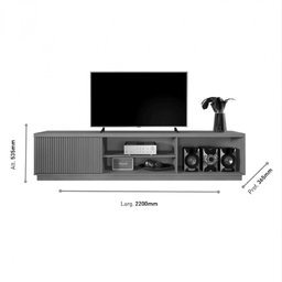 Rack para Tv 75 Ripado 2pt Valencia Mavaular - 9