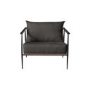 Ver imagem 2 de Poltrona Decorativa Linho Preto Aura