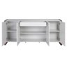 Buffet Vitória com 4 portas e 1 gaveta interna - 130cm - Laca - Tabaco - 2