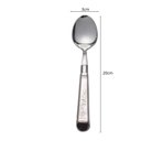 Ver imagem 3 de Jogo 6 Colheres de Mesa Aço Inox 430 20cm Decorado Prateado Talheres Cozinha Mesa Posta
