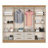 Guarda Roupa Casal Lite 8 Portas e 4 Gavetas Nature/off White - Móveis Leão - 2