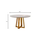 Ver imagem 4 de Conjunto Sala de Jantar 4 Lugares Mesa Redonda 1,2m e 4 Cadeiras Moveis Mix