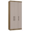 Ver imagem 1 de Guarda Roupa Modulado 102cm com 3 Portas Delphi Avelã/cinnamon L01 - Mpozenato