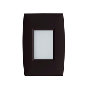 Balizador de Parede Led Libra Retangular 2w 3000k Branco Quente Bivolt Preto