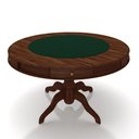 Ver imagem 2 de Conjunto Mesa de Jogos Carteado Bellagio Tampo Reversível e 6 Cadeiras Madeira Poker Base Estrela Ve