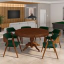 Ver mais imagens de Conjunto Mesa de Jogos Carteado Bellagio Tampo Reversível e 6 Cadeiras Madeira Poker Base Estrela Ve