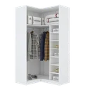 Ver imagem 1 de MÓDULO CLOSET CANTO A200XLX108XLY98 C/ NICHOS E CABIDEIRO M365.B MUNDI MOVEIS