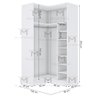 MÓDULO CLOSET CANTO A200XLX108XLY98 C/ NICHOS E CABIDEIRO M365.B MUNDI MOVEIS - 2