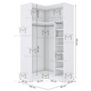 Ver imagem 2 de MÓDULO CLOSET CANTO A200XLX108XLY98 C/ NICHOS E CABIDEIRO M365.B MUNDI MOVEIS