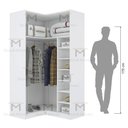 Ver imagem 5 de MÓDULO CLOSET CANTO A200XLX108XLY98 C/ NICHOS E CABIDEIRO M365.B MUNDI MOVEIS