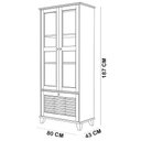 Ver imagem 6 de Cristaleira para Sala de Jantar 80cm 3 Portas Madeira Maciça e Vidro Aton S05 Ipê - Lyam Decor