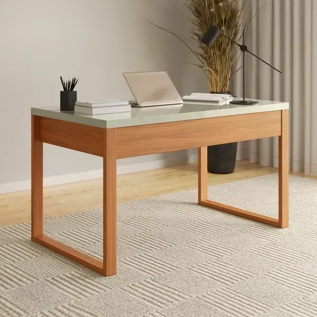 Ver imagem 2 de Conjunto Escritório 2 Peças Mesa e Gaveteiro Off White