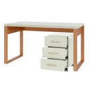 Ver imagem 1 de Conjunto Escritório 2 Peças Mesa e Gaveteiro Off White