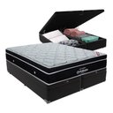 Ver imagem 1 de Cama + Box com Bau Ortobom Colchão King com Molas Ensacadas Preto