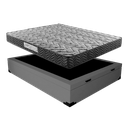 Ver imagem 5 de Cama Box Baú Casal Colchão Prime Gold D33 Acolchões + Box Sintético 61x138x188 Cinza