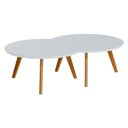 Ver imagem 1 de Kit Mesa de Centro Luna Branco Acetinado - Imcal