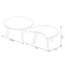 Ver imagem 2 de Kit Mesa de Centro Luna Branco Acetinado - Imcal