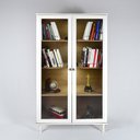 Ver imagem 1 de Armário Multiuso 2 portas de vidro Ditália C/Kit Luz E-957 Cor:Branco