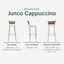 Ver imagem 3 de Kit 3 Banqueta Bistro para Cozinha Junco Cappuccino Àrea Gourmet Balcão Bancada bares Churrasqueira