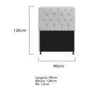 Ver imagem 2 de Cabeceira Estofada Lady 90cm Solteiro c/ Capitone Corano