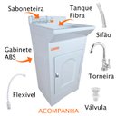Ver mais imagens de Gabinete em Plástico Abs com Tanque Fibra 20l e Torneira de Mesa