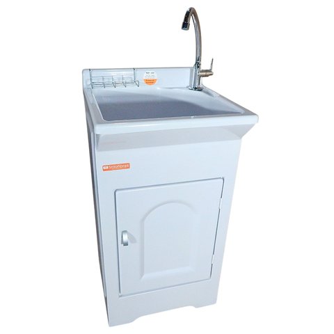 Gabinete em Plástico Abs com Tanque Fibra 20l e Torneira de Mesa