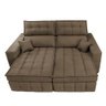 Sofá Retrátil e Reclinável 2,20M Molas Ensacadas e Costura Tripla Cama Inbox Nobre Suede Castor - 5