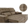 Sofá Retrátil e Reclinável 2,20M Molas Ensacadas e Costura Tripla Cama Inbox Nobre Suede Castor - 4
