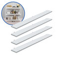 Ver imagem 2 de Kit 4 Prateleira Branca 90X10 + Suporte Flutuante Mdf Organizadora Decoração Cozinha Banheiro Sala