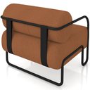 Ver imagem 6 de Poltrona Decorativa Pés Industrial Moscou K01 Bouclê Terracota - Lyam Decor