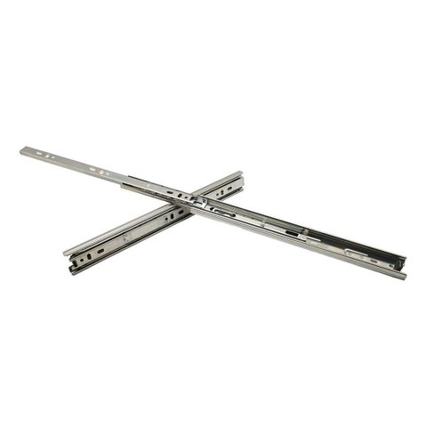 Trilho para Gaveta Corrediça Telescópica 350mm 35cm o Par Cor Prateado