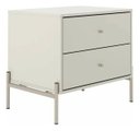 Ver imagem 2 de Kit 2 Mesa Cabeceira Jasper Cor:Off White/Champanhe