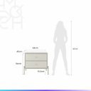 Ver imagem 4 de Kit 2 Mesa Cabeceira Jasper Cor:Off White/Champanhe