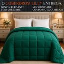 Ver imagem 2 de Kit Quarto Elegante King Size Lilly Grosso Luxuoso Pluma:Verde