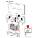 Ver imagem 6 de Rack com Painel Tv até 65" e Pés Retrô Flórida Multimóveis